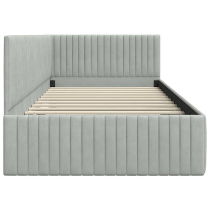 Rohový Rám Postele S Čelo 100 Cm X 200 Cm Samet