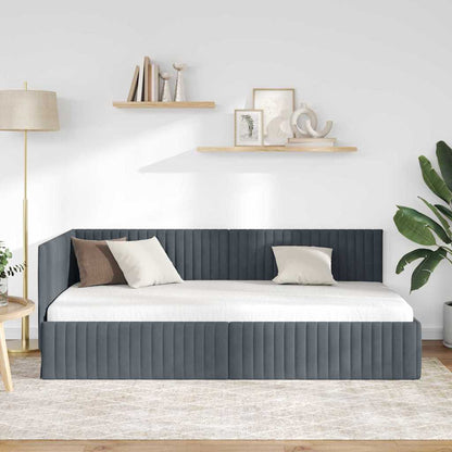 Rohový Rám Postele S Čelo 100 Cm X 200 Cm Samet