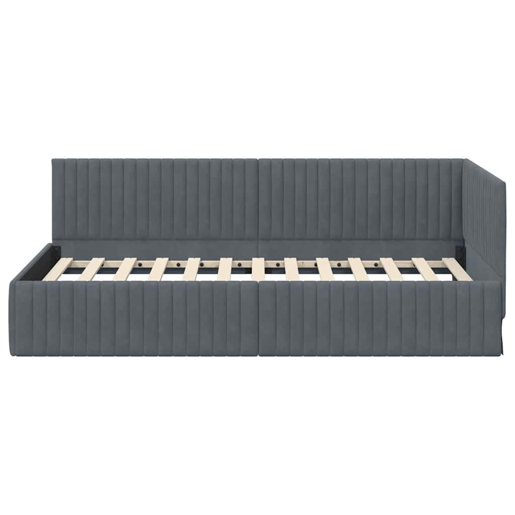 Rohový Rám Postele S Čelo 100 Cm X 200 Cm Samet