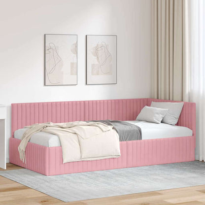 Rohový Rám Postele S Čelo 100 Cm X 200 Cm Samet