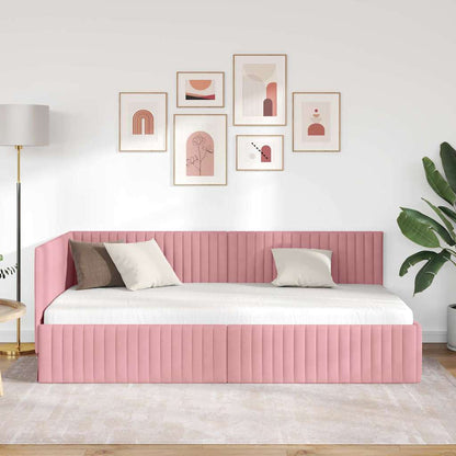 Rohový Rám Postele S Čelo 100 Cm X 200 Cm Samet