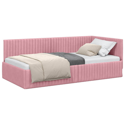 Rohový Rám Postele S Čelo 100 Cm X 200 Cm Samet