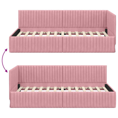 Rohový Rám Postele S Čelo 100 Cm X 200 Cm Samet