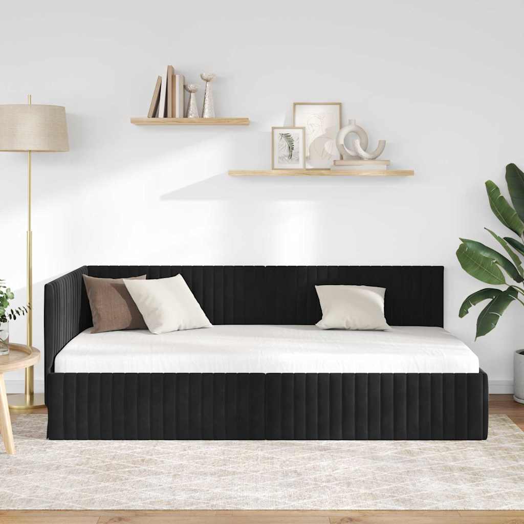 Rohový Rám Postele S Čelo 100 Cm X 200 Cm Samet