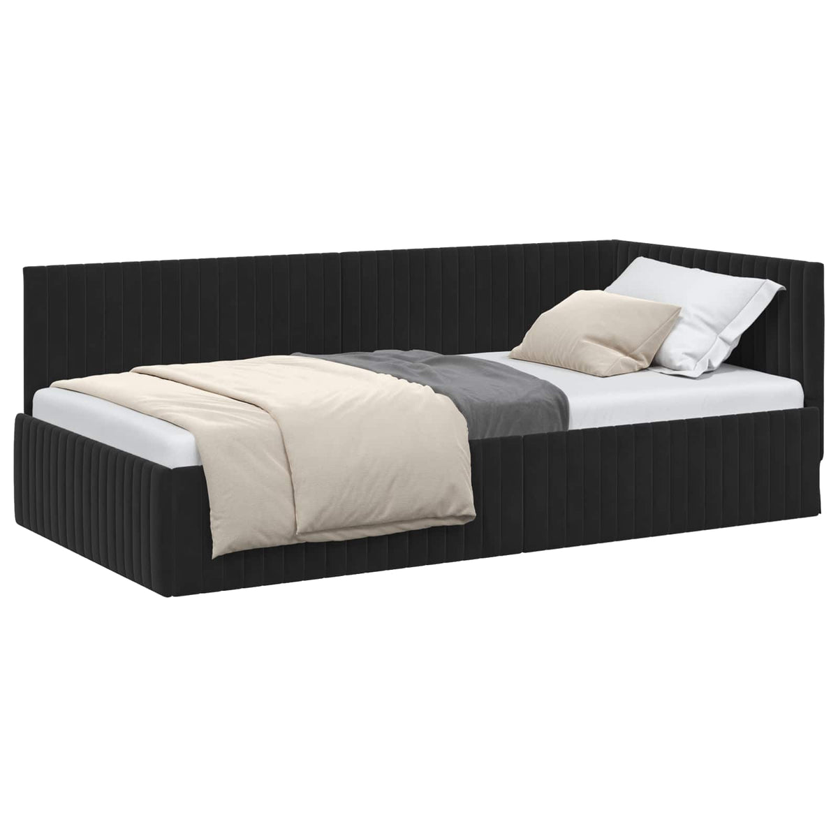 Rohový Rám Postele S Čelo 100 Cm X 200 Cm Samet