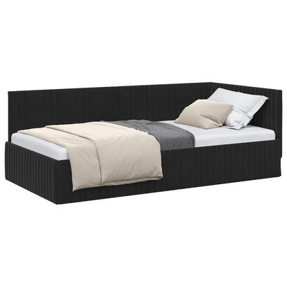 Rohový Rám Postele S Čelo 100 Cm X 200 Cm Samet