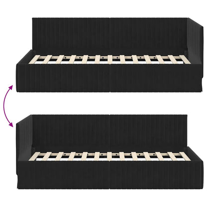 Rohový Rám Postele S Čelo 100 Cm X 200 Cm Samet