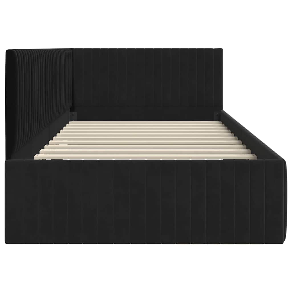 Rohový Rám Postele S Čelo 100 Cm X 200 Cm Samet