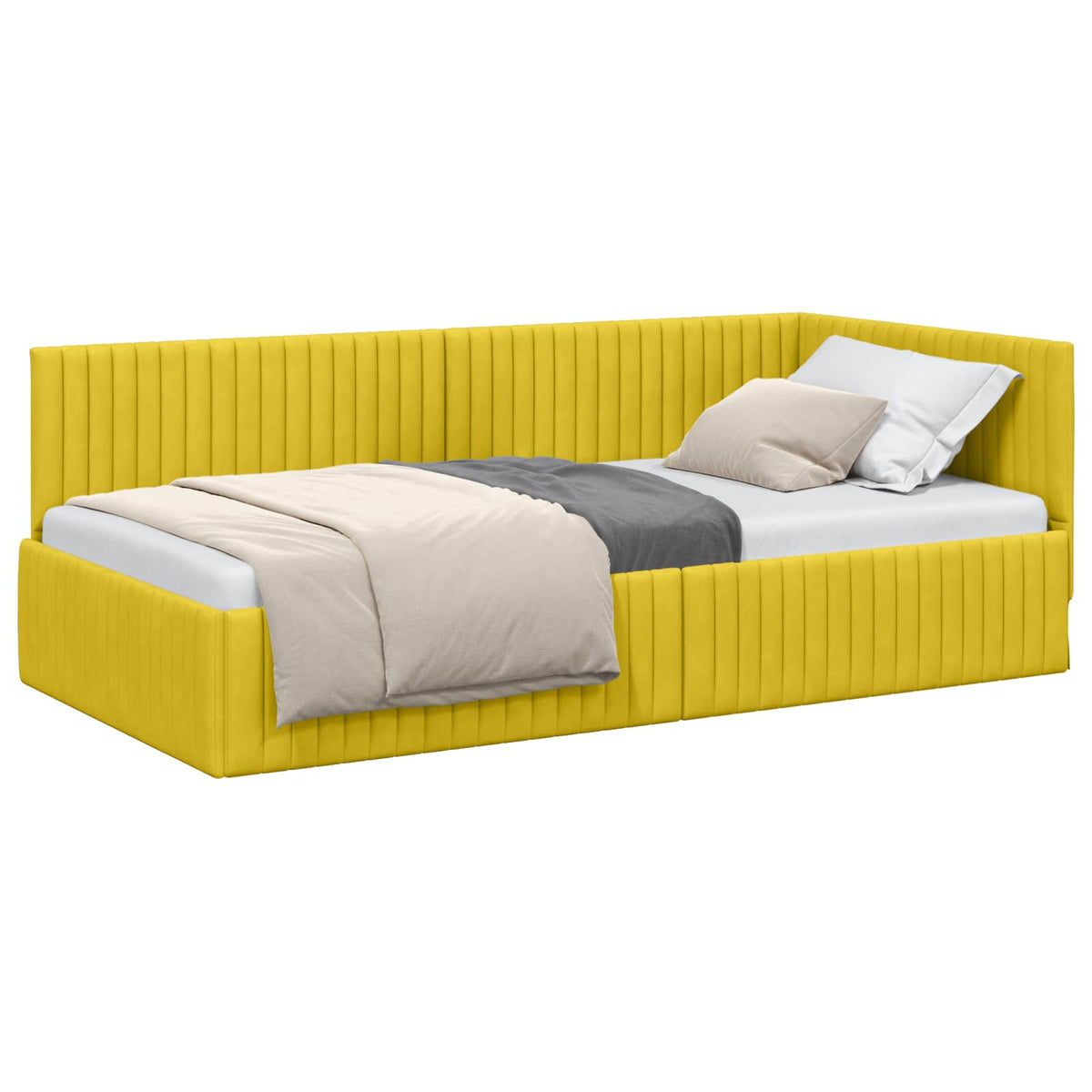 Rohový Rám Postele S Čelo 100 Cm X 200 Cm Samet
