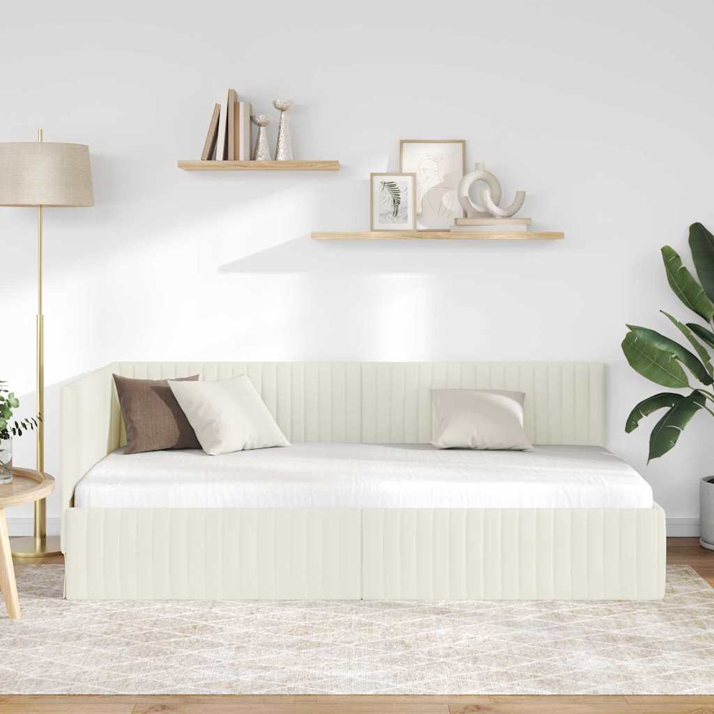 Rohový Rám Postele S Čelo 100 Cm X 200 Cm Samet