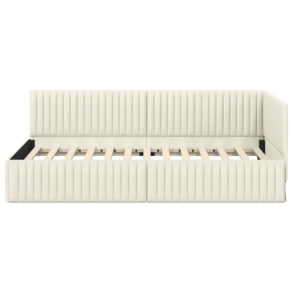 Rohový Rám Postele S Čelo 100 Cm X 200 Cm Samet
