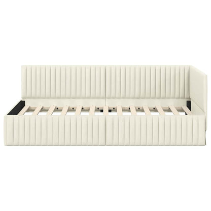 Rohový Rám Postele S Čelo 100 Cm X 200 Cm Samet