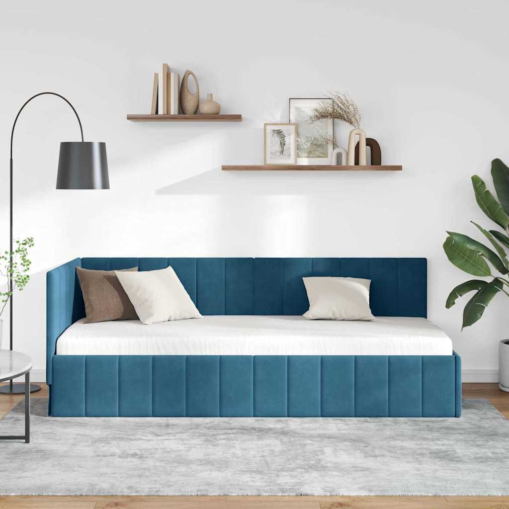 Rohový Rám Postele S Čelo 80 Cm X 200 Cm Samet