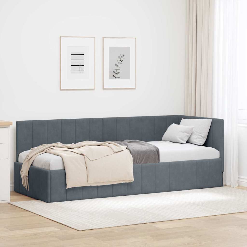 Rohový Rám Postele S Čelo 80 Cm X 200 Cm Samet