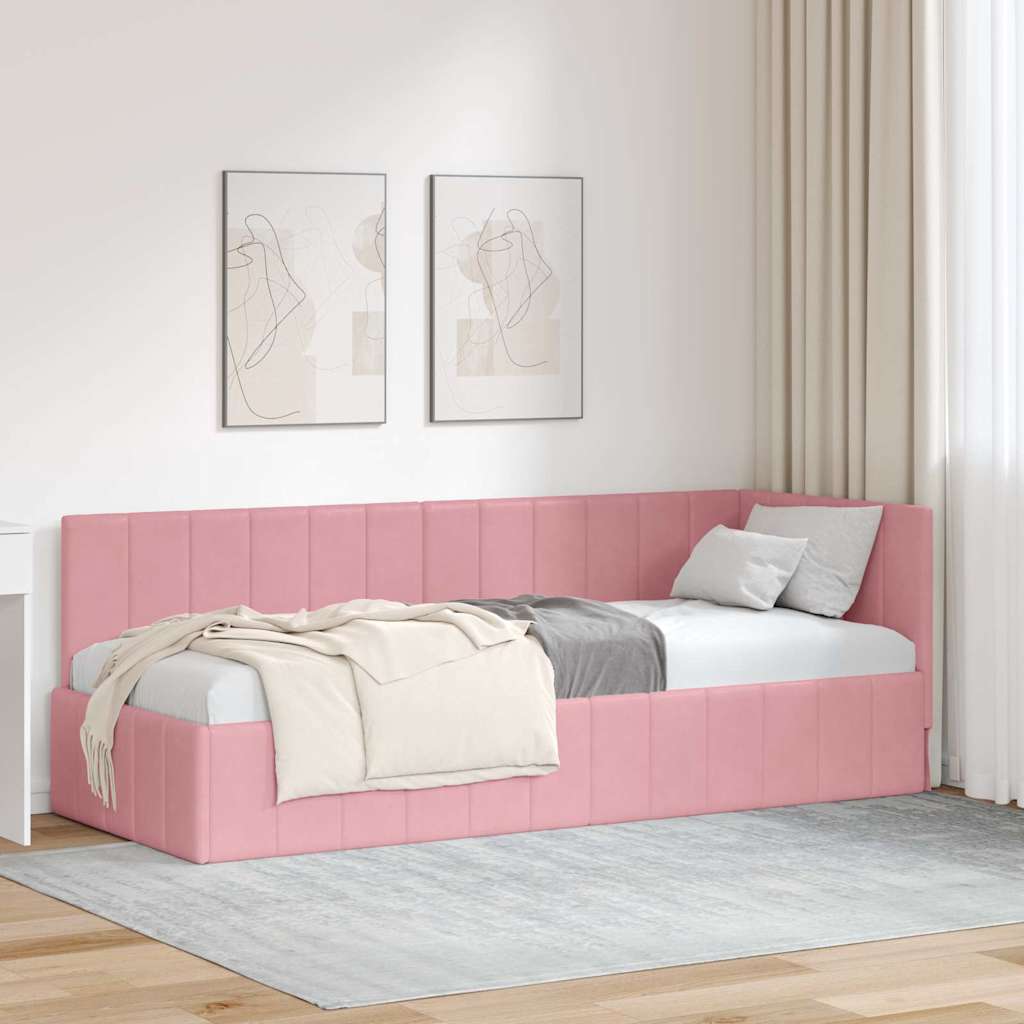 Rohový Rám Postele S Čelo 80 Cm X 200 Cm Samet