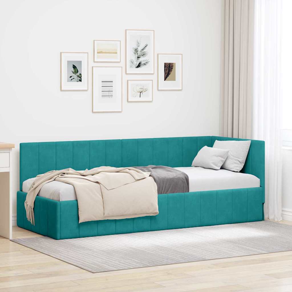 Rohový Rám Postele S Čelo 80 Cm X 200 Cm Samet