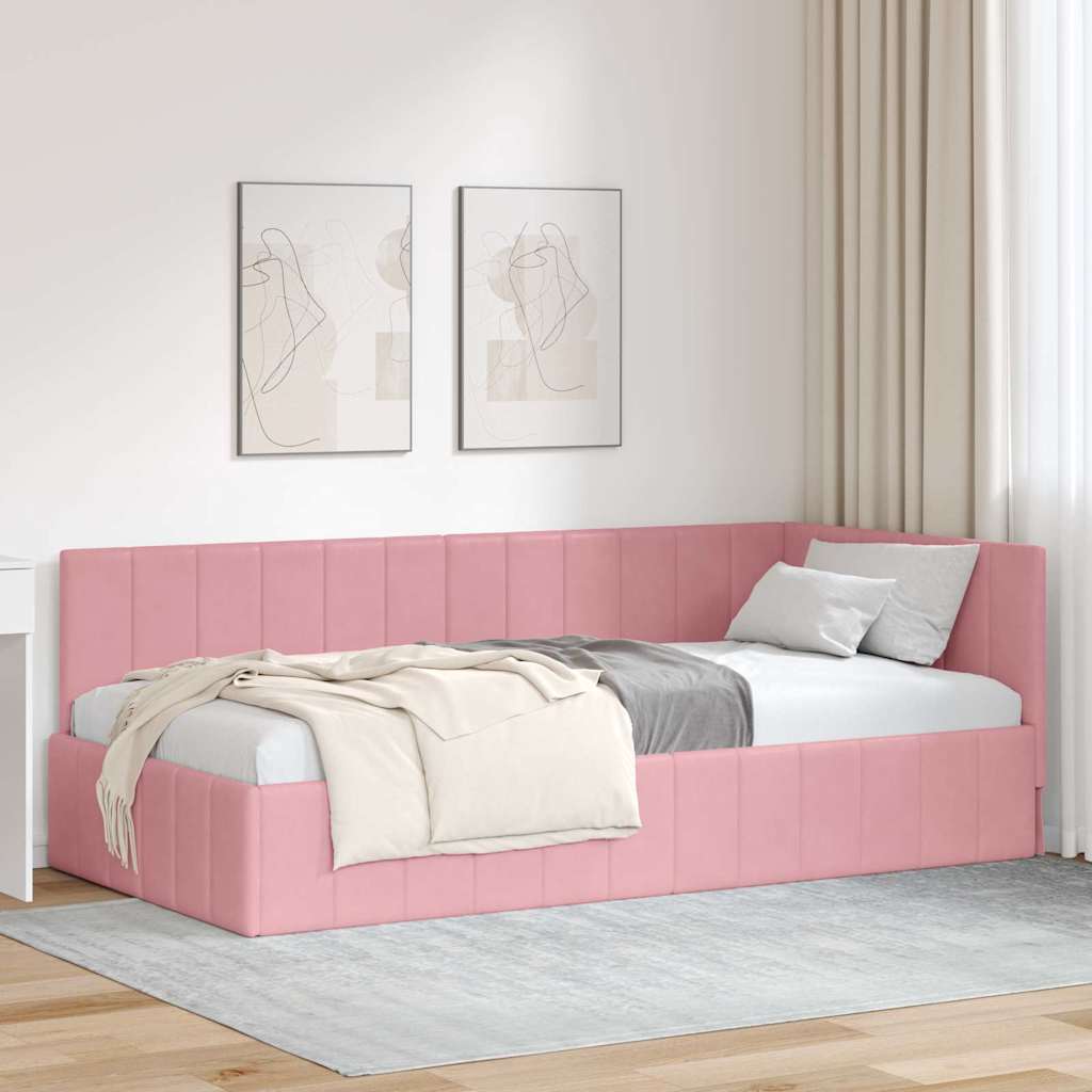 Rohový Rám Postele S Čelo 80 Cm X 200 Cm Samet