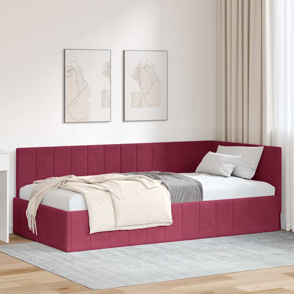 Rohový Rám Postele S Čelo 80 Cm X 200 Cm Samet