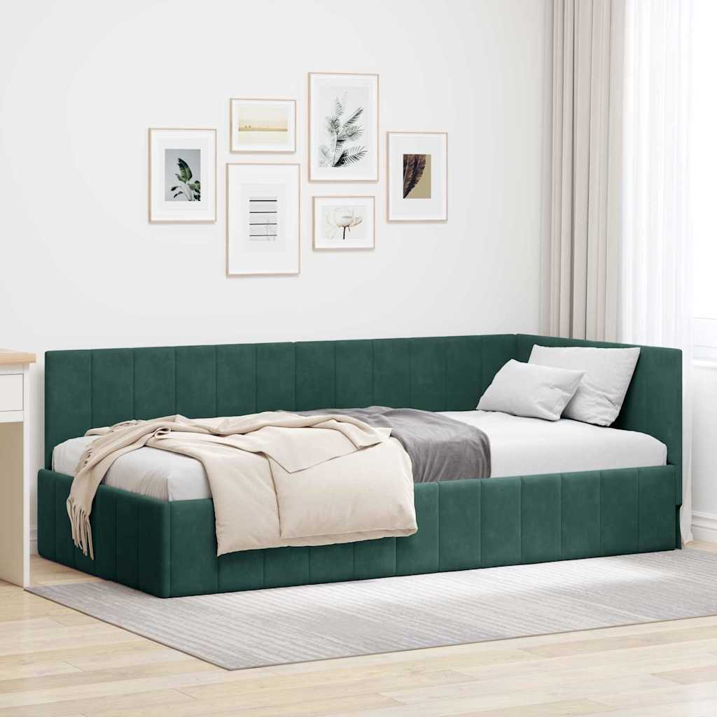 Rohový Rám Postele S Čelo 80 Cm X 200 Cm Samet