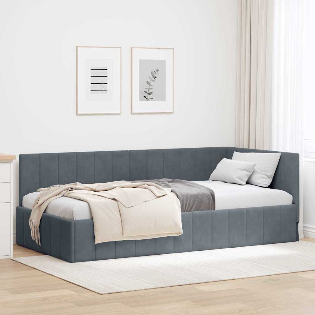 Rohový Rám Postele S Čelo 80 Cm X 200 Cm Samet