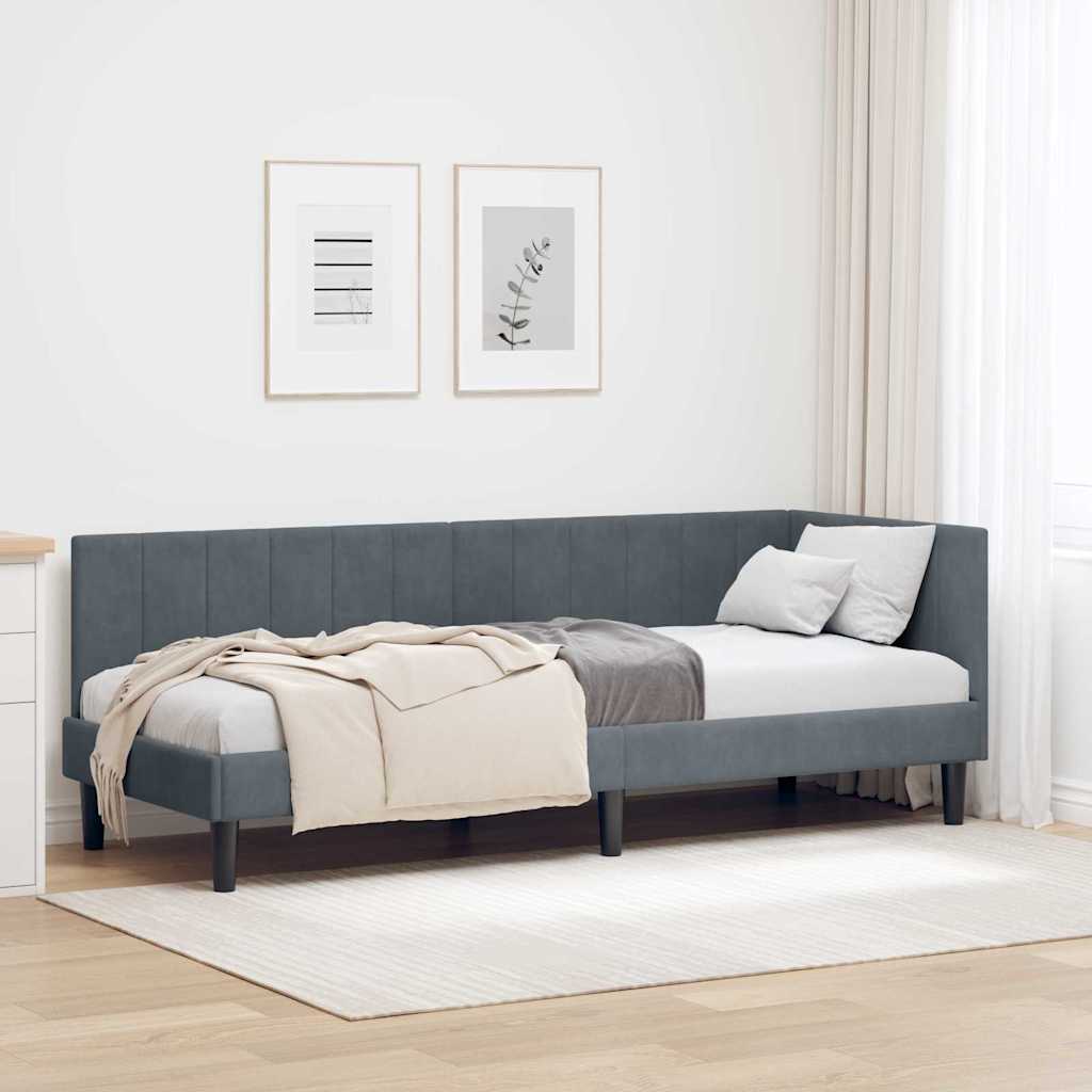 Rohový Rám Postele S Čelo 80 Cm X 200 Cm Samet
