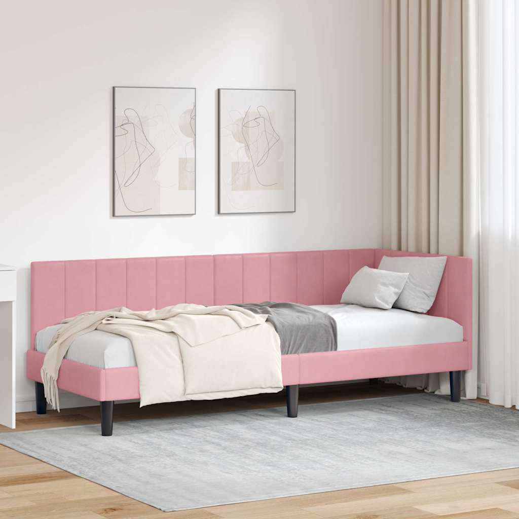 Rohový Rám Postele S Čelo 80 Cm X 200 Cm Samet