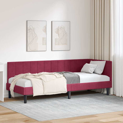 Rohový Rám Postele S Čelo 80 Cm X 200 Cm Samet