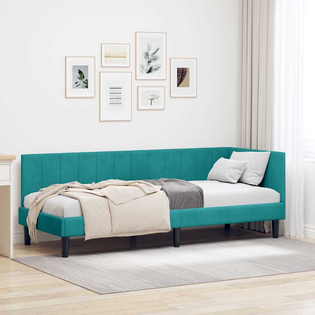 Rohový Rám Postele S Čelo 80 Cm X 200 Cm Samet