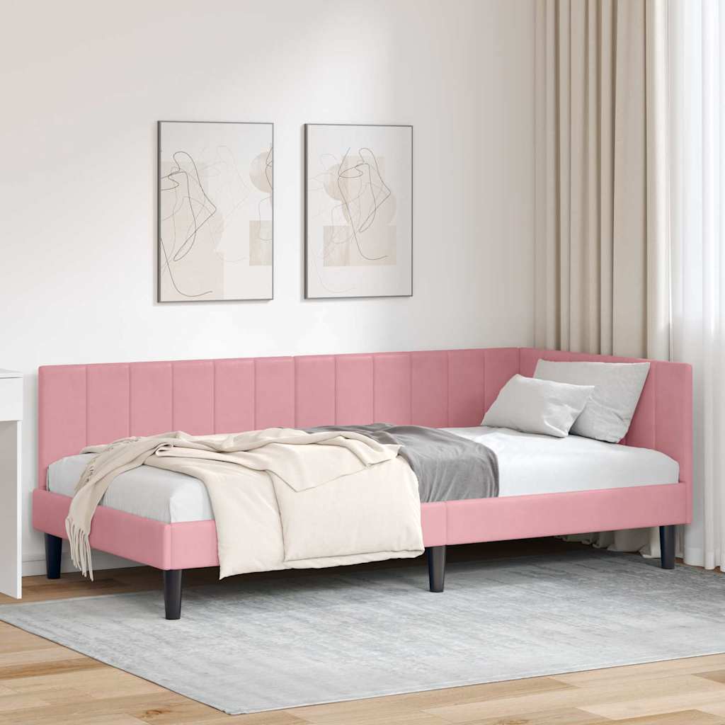Rohový Rám Postele S Čelo 80 Cm X 200 Cm Samet