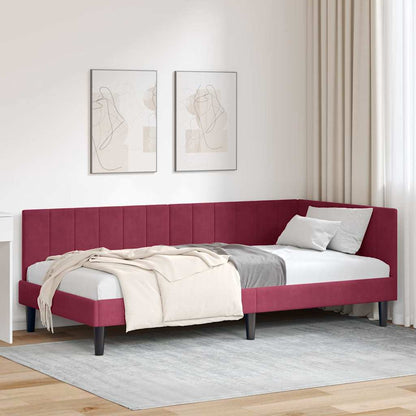 Rohový Rám Postele S Čelo 80 Cm X 200 Cm Samet