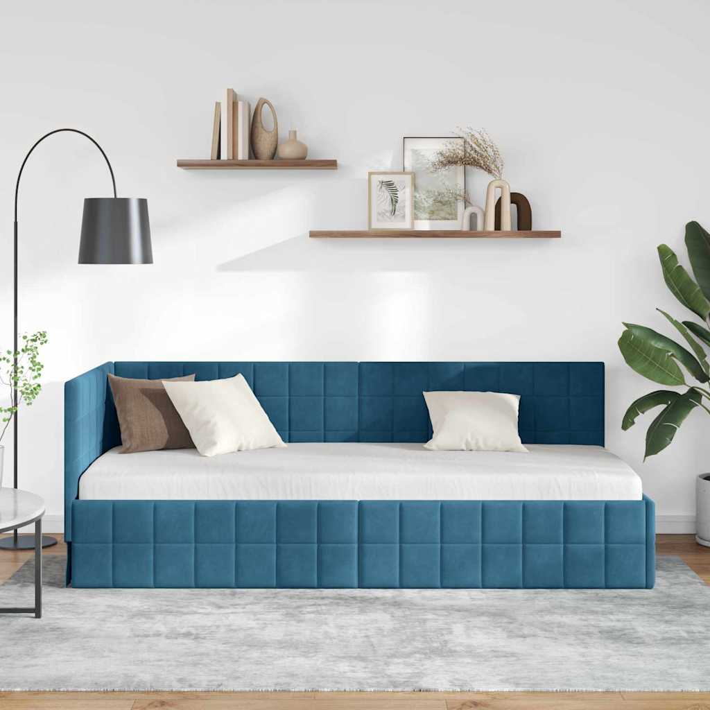 Rohový Rám Postele S Čelo 80 Cm X 200 Cm Samet
