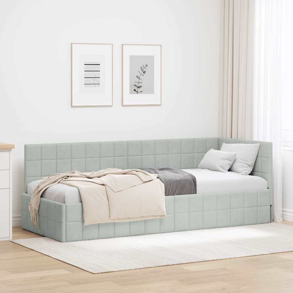 Rohový Rám Postele S Čelo 80 Cm X 200 Cm Samet