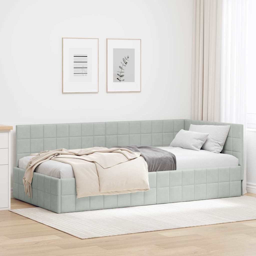 Rohový Rám Postele S Čelo 80 Cm X 200 Cm Samet
