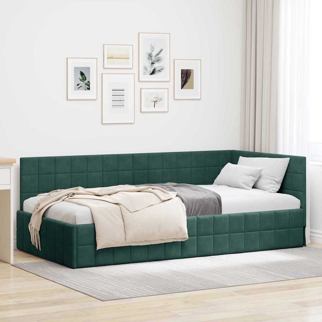 Rohový Rám Postele S Čelo 80 Cm X 200 Cm Samet