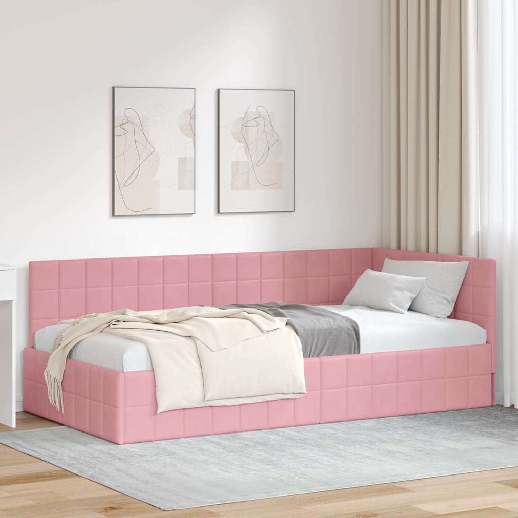 Rohový Rám Postele S Čelo 80 Cm X 200 Cm Samet