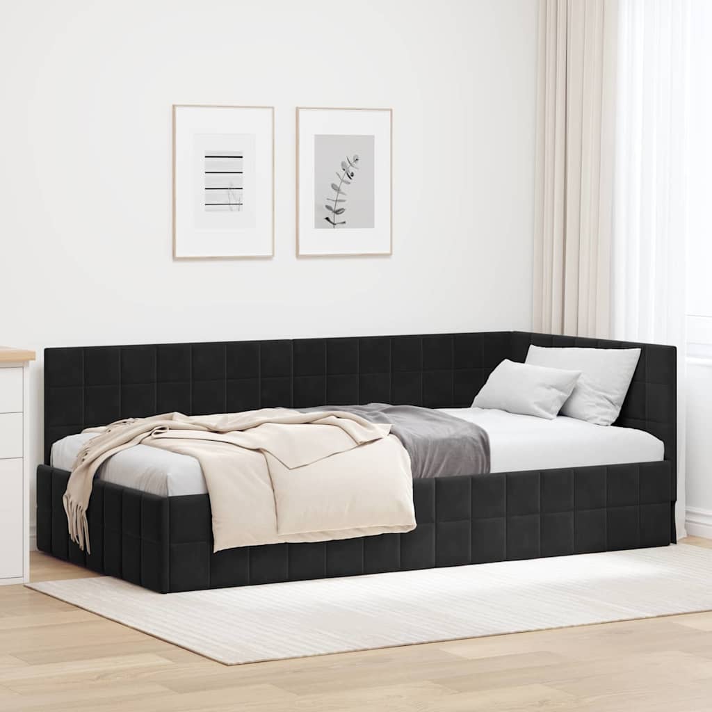 Rohový Rám Postele S Čelo 80 Cm X 200 Cm Samet