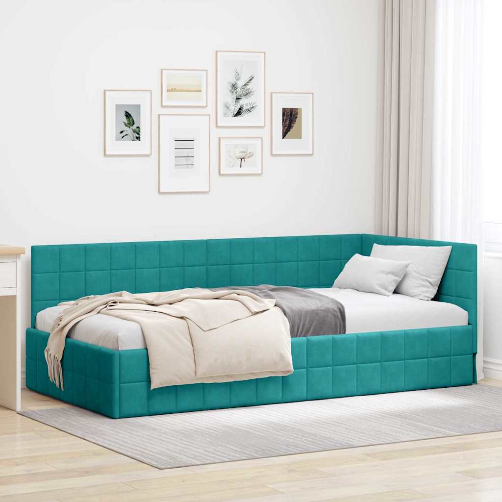 Rohový Rám Postele S Čelo 80 Cm X 200 Cm Samet