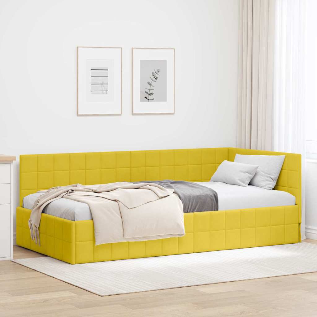 Rohový Rám Postele S Čelo 80 Cm X 200 Cm Samet