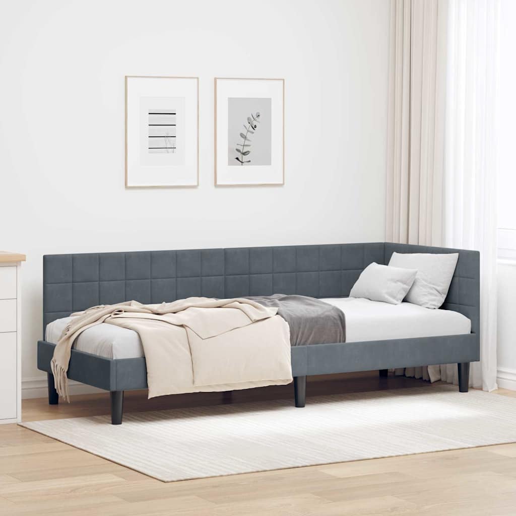 Rohový Rám Postele S Čelo 80 Cm X 200 Cm Samet
