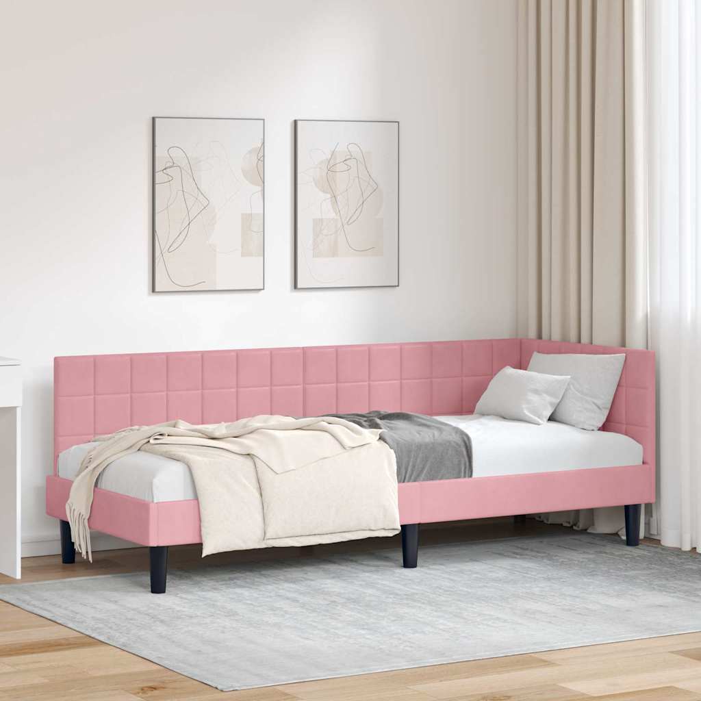 Rohový Rám Postele S Čelo 80 Cm X 200 Cm Samet