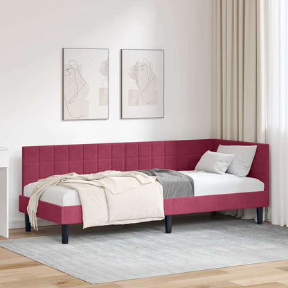 Rohový Rám Postele S Čelo 80 Cm X 200 Cm Samet