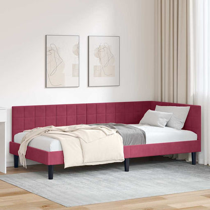 Rohový Rám Postele S Čelo 80 Cm X 200 Cm Samet