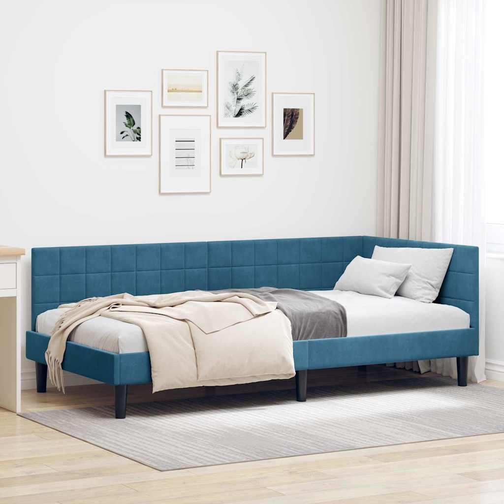 Rohový Rám Postele S Čelo 80 Cm X 200 Cm Samet