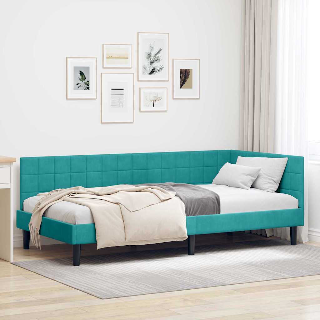 Rohový Rám Postele S Čelo 80 Cm X 200 Cm Samet