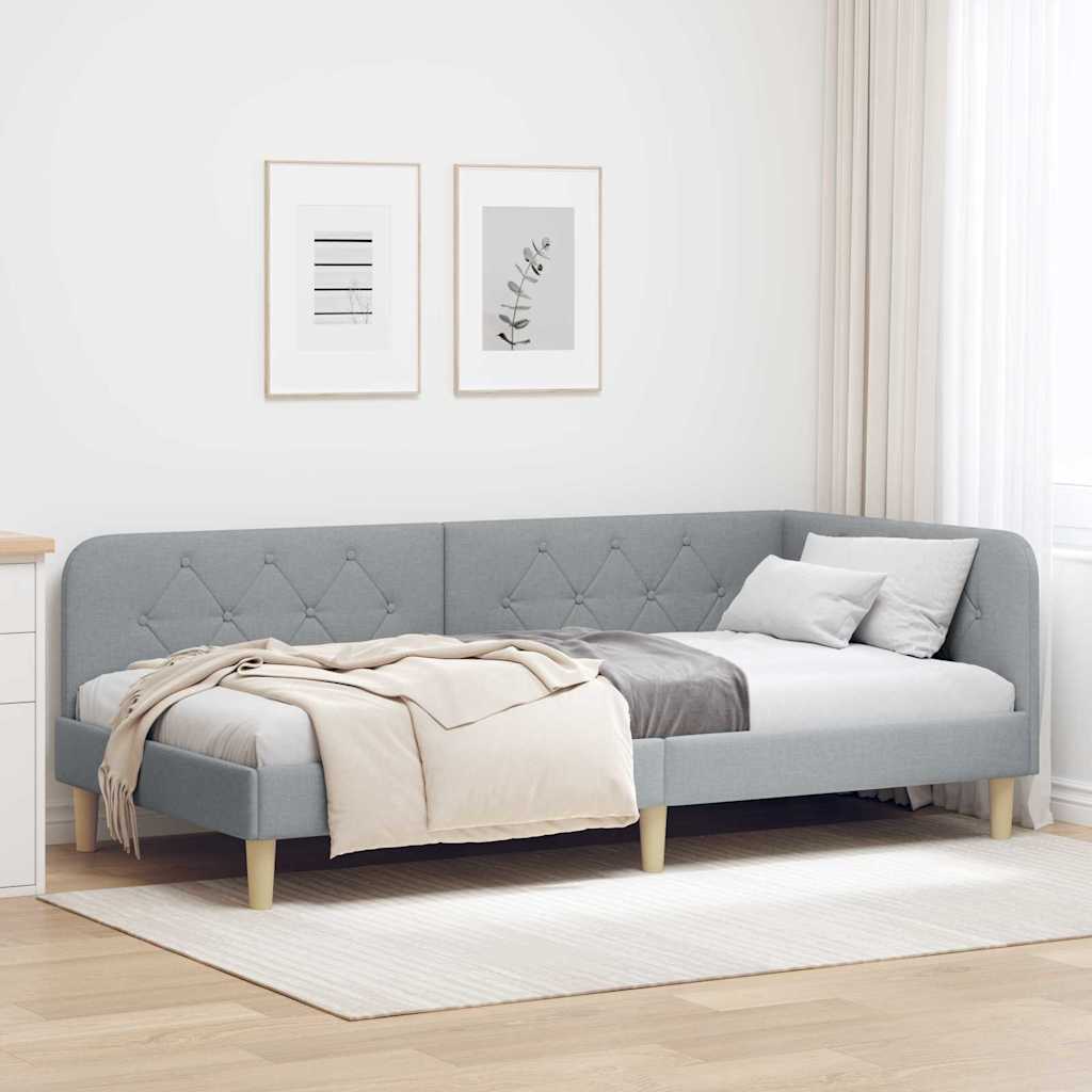 Rohový Rám Postele Textil