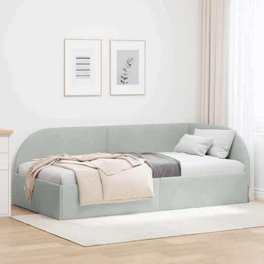 Rohový Rám Postele S Čelo 80 Cm X 200 Cm Samet
