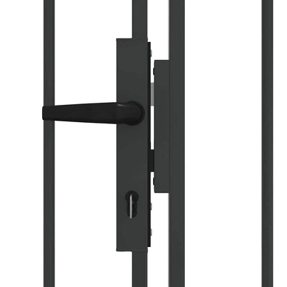 Brána Na Plot Assen 301 X 175,5 Cm Ocel Šedá Zamykatelné