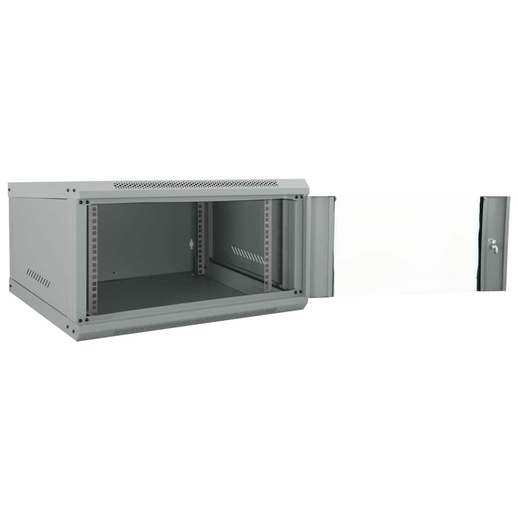 Síťový Kabinet S Úložištěm Šedá 60 X 60 X 35 Cm Ocel