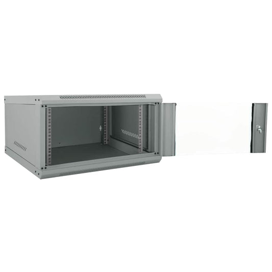 Síťový Kabinet S Úložištěm Šedá 60 X 60 X 35 Cm Ocel