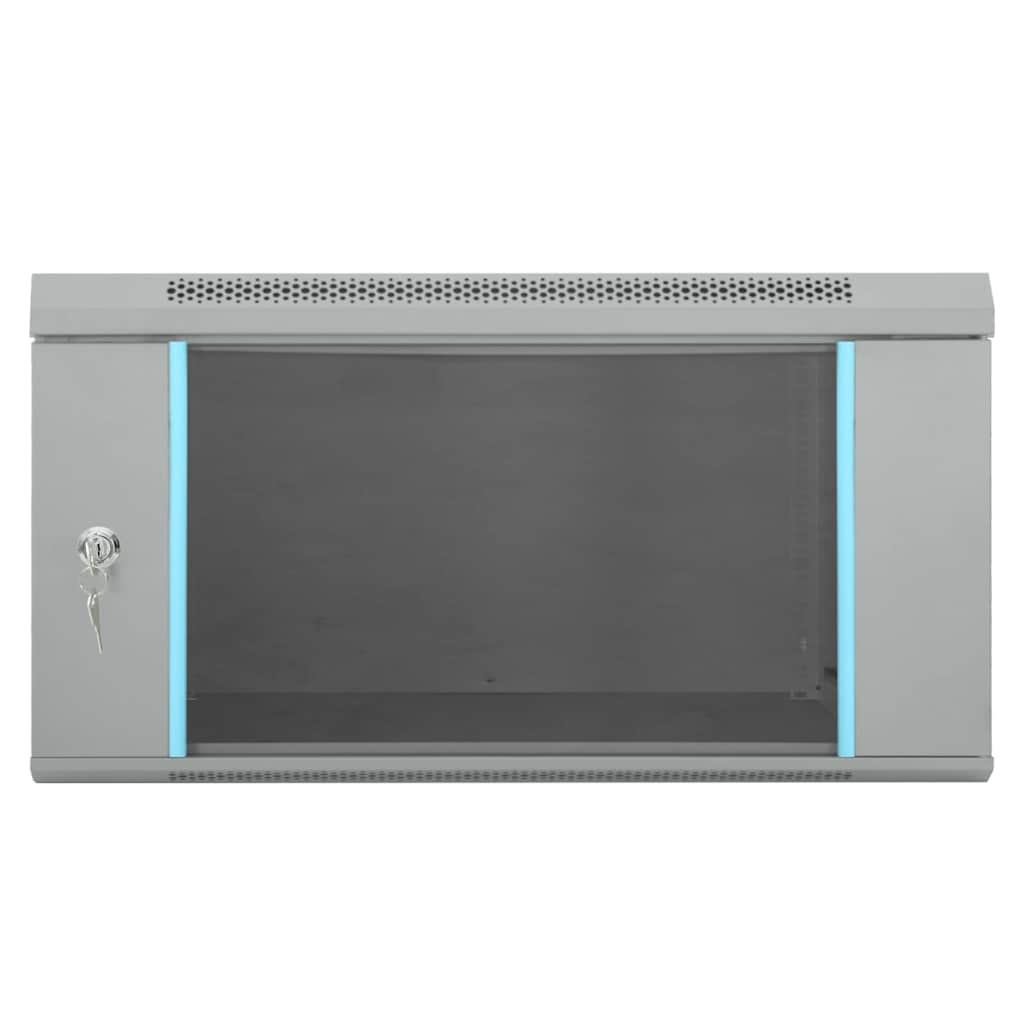 Síťový Kabinet S Úložištěm Šedá 60 X 60 X 35 Cm Ocel